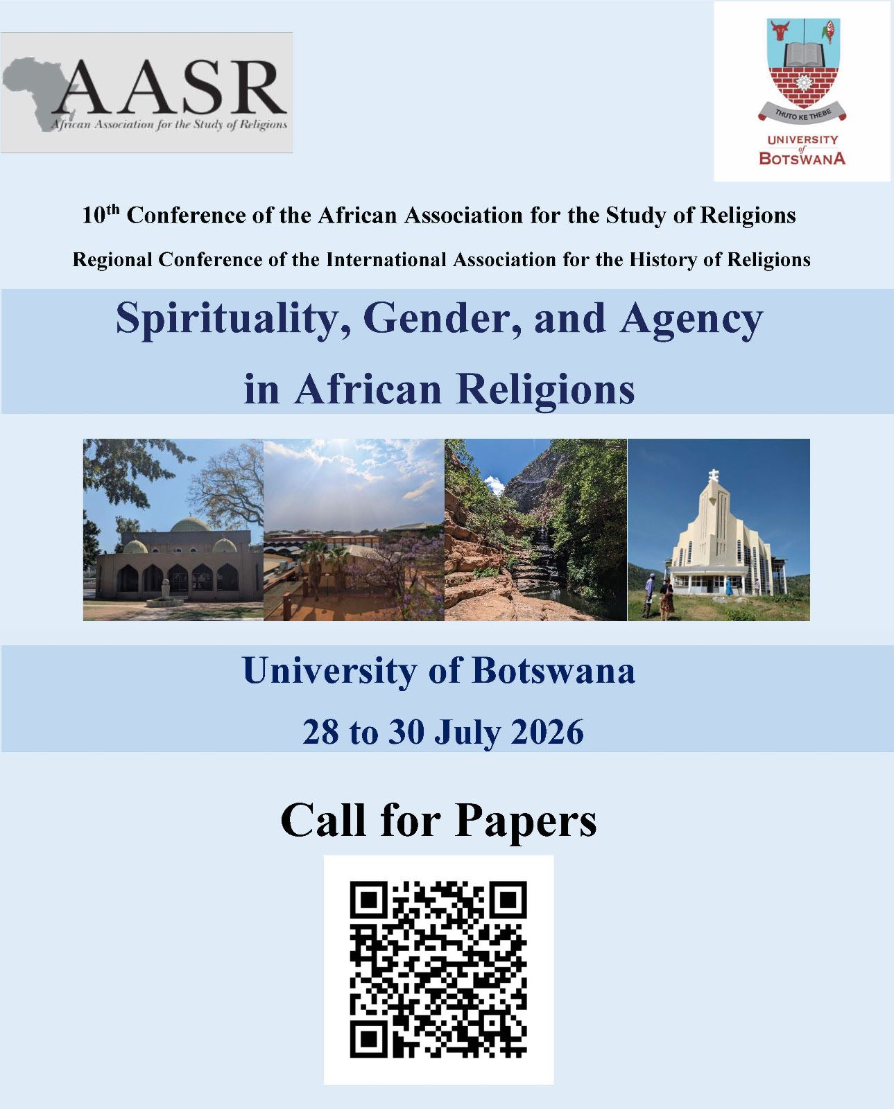 Call for Papers: AASR 10th Conference 2026 Gaborone, Botswana, 28 to 30 July 2026 